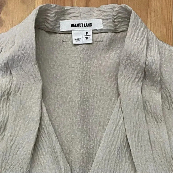Helmut Lang Silk Button Up Blouse Designer Classic - Picture 9 of 11
